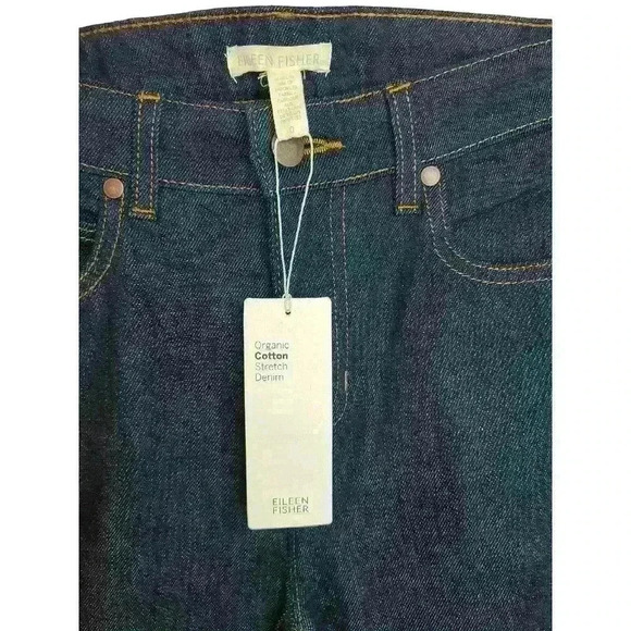 Eileen Fisher Organic Cotton Stretch Denim Skinny Jean Size 0 NWT - Picture 2 of 7
